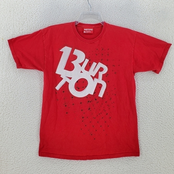 Burton Red T-Shirt Mens M Graphic Print Cotton Sleeveless Crewneck - Picture 8 of 8